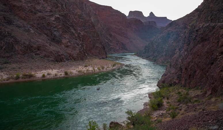 The Colorado River which supplies Las Vegas with drinking water